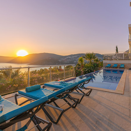 Golden hour over the terrace.